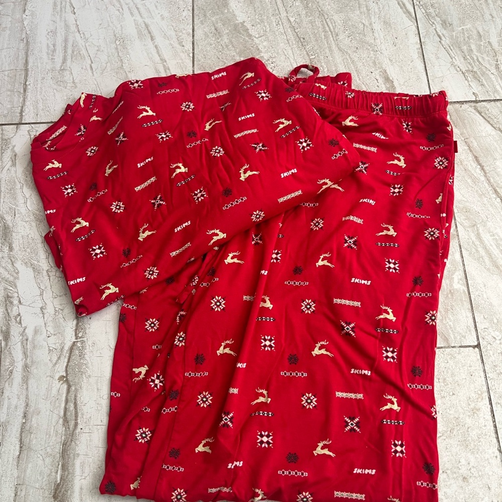 Skims Holiday PJ set